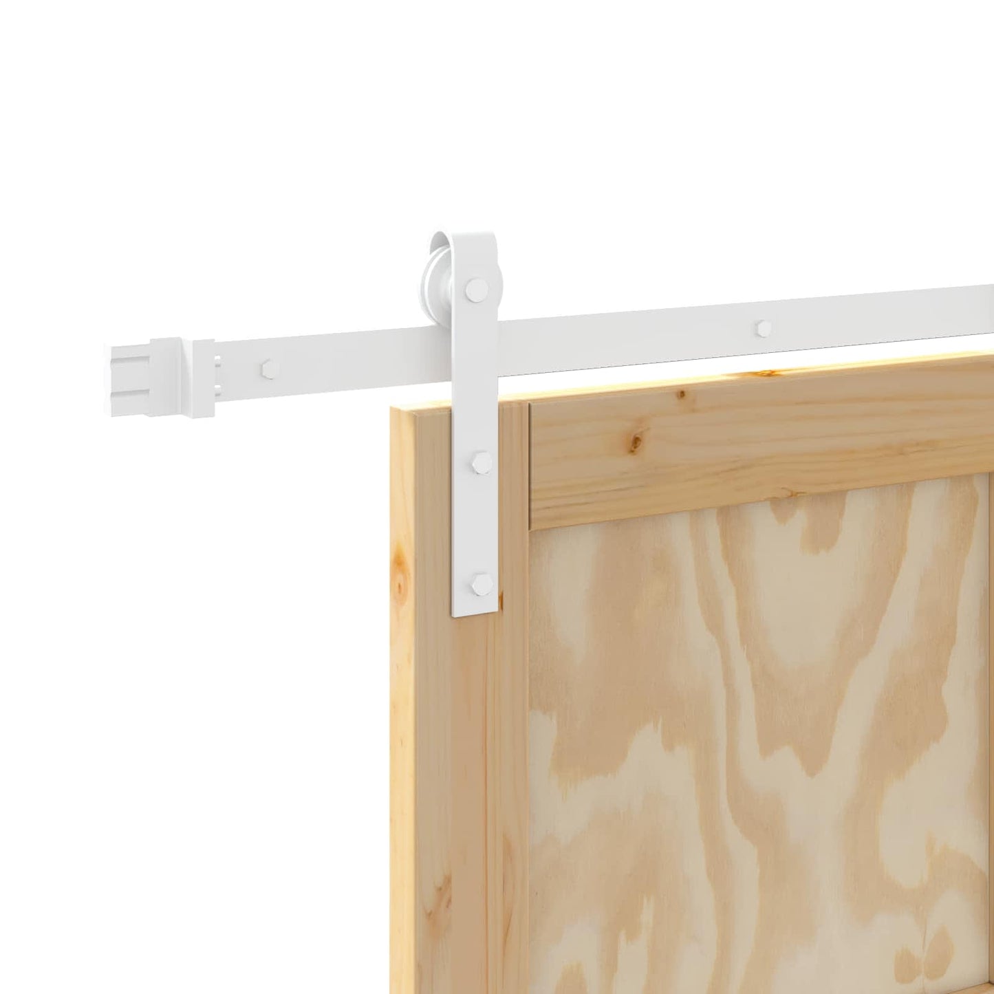 Skydedør Natur og hvid 83 x 232 cm Massivt fyrretræ