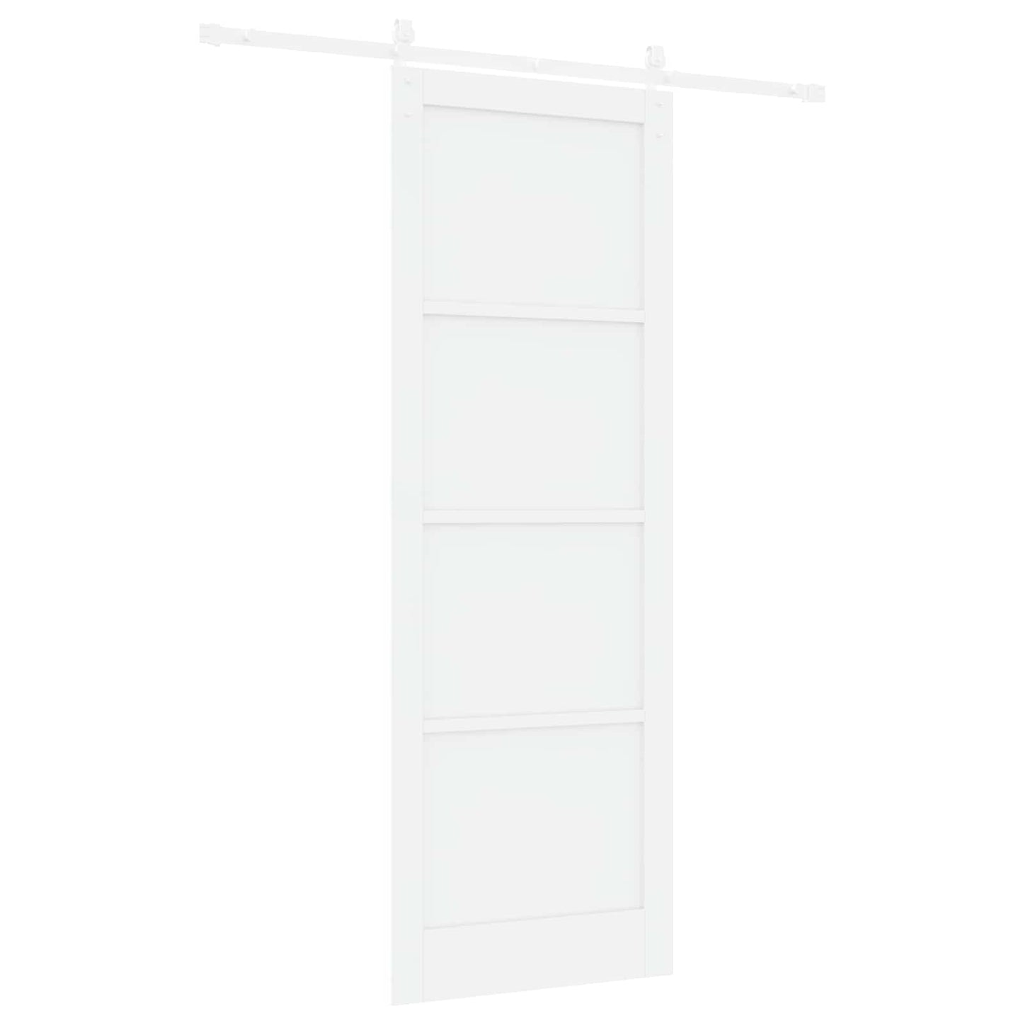 Skydedør Hvid 83 x 232 cm Massivt fyrretræ