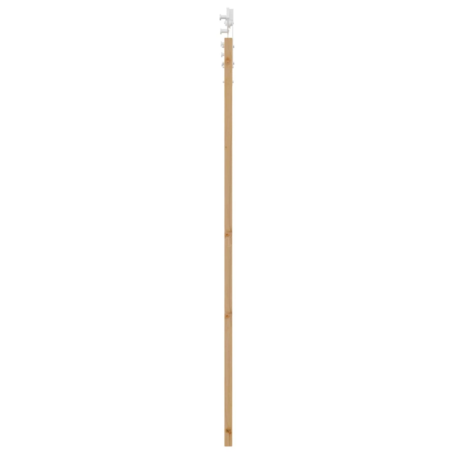 Skydedør Natur og hvid 86 x 198,5 cm Massivt fyrretræ