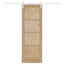Skydedør Natur og hvid 73,5 x 211 cm Massivt fyrretræ