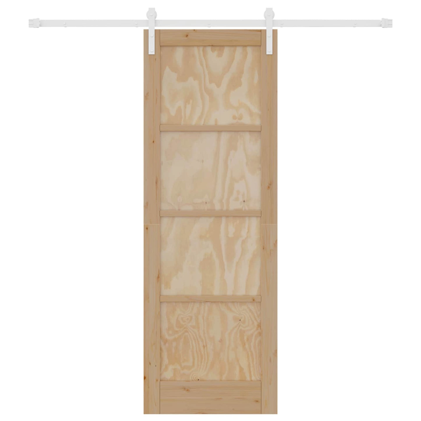 Skydedør Natur og hvid 73,5 x 211 cm Massivt fyrretræ
