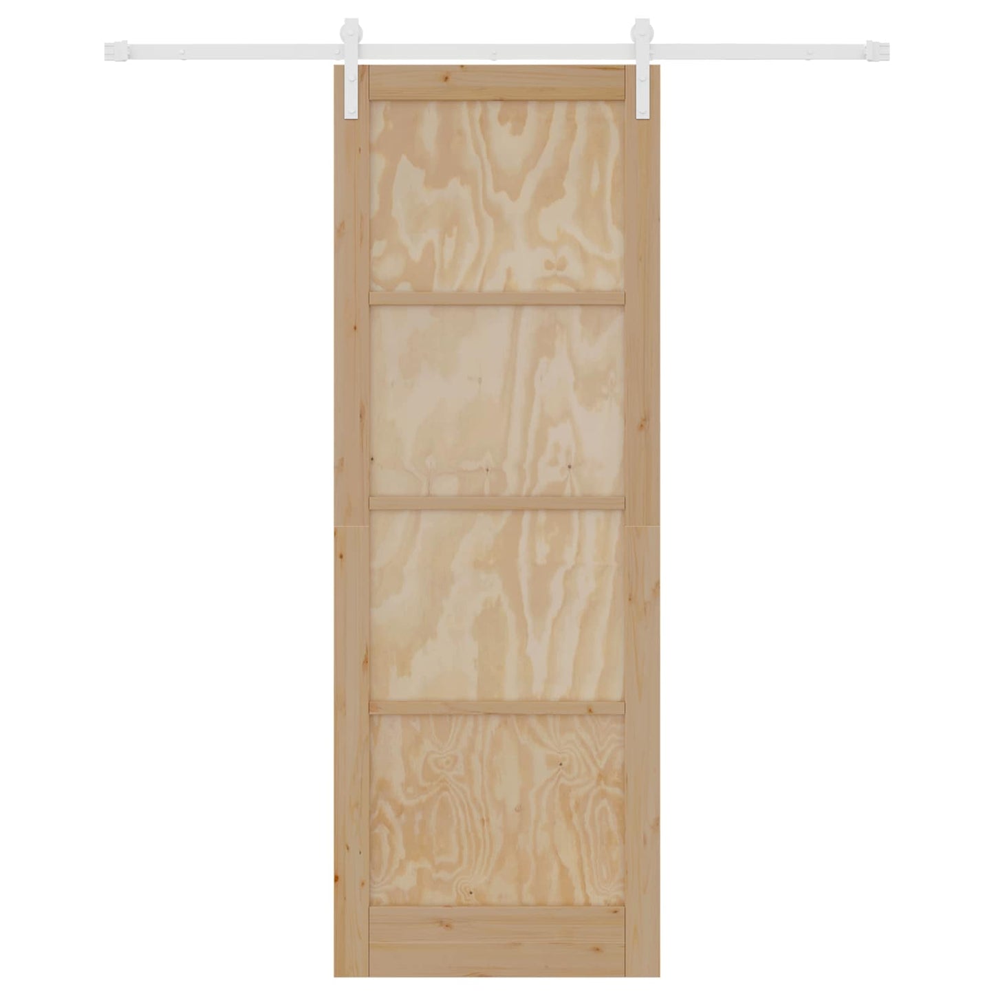 Skydedør Natur og hvid 83 x 232 cm Massivt fyrretræ