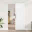 Skydedør Hvid 83 x 232 cm Massivt fyrretræ