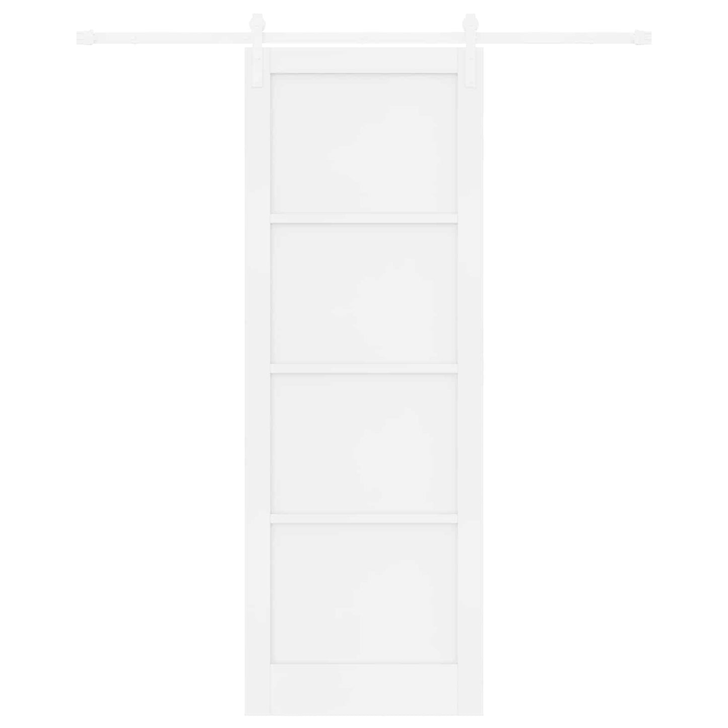 Skydedør Hvid 83 x 232 cm Massivt fyrretræ
