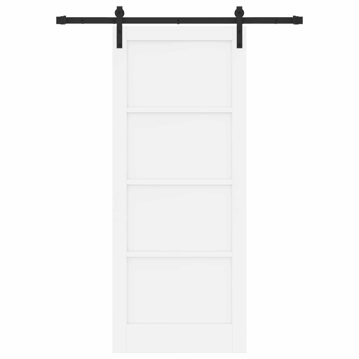 Skydedør Hvid 83 x 202 cm Massivt fyrretræ