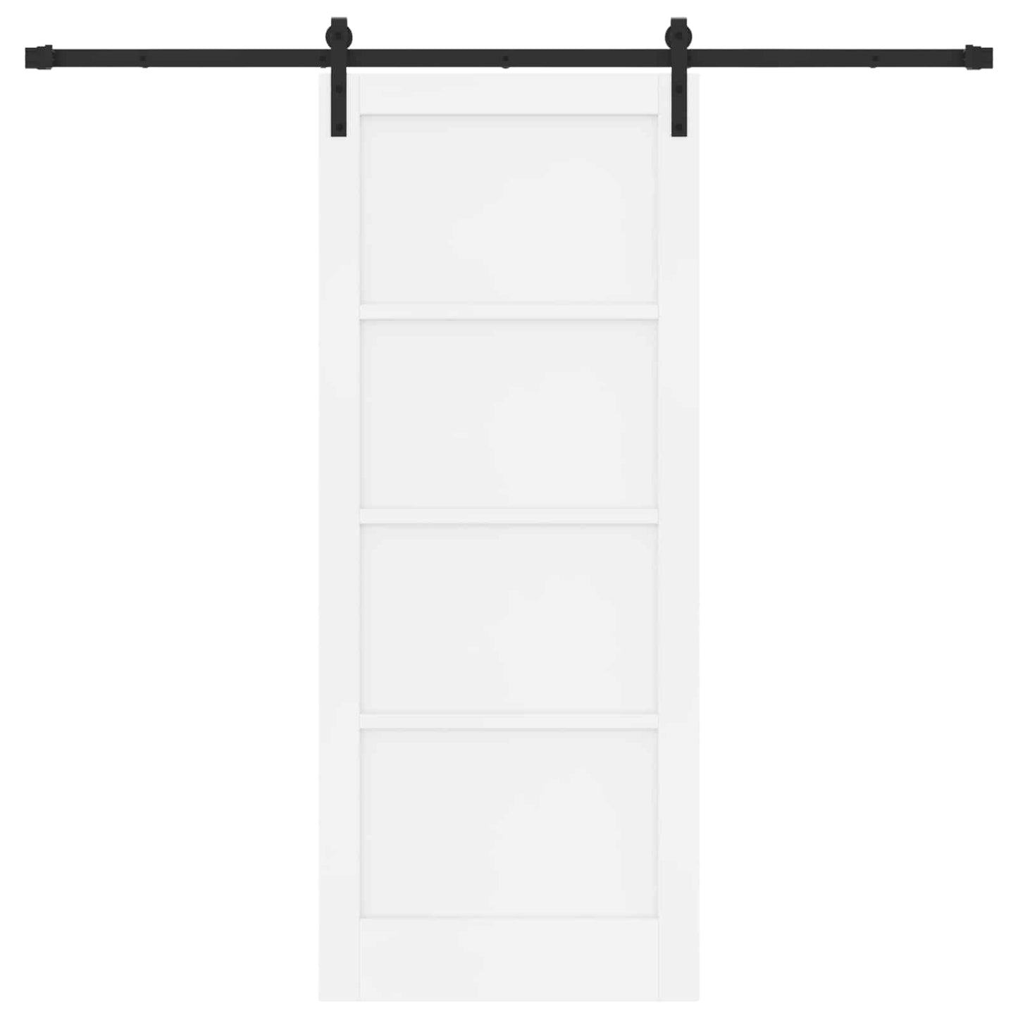 Skydedør Hvid 83 x 202 cm Massivt fyrretræ