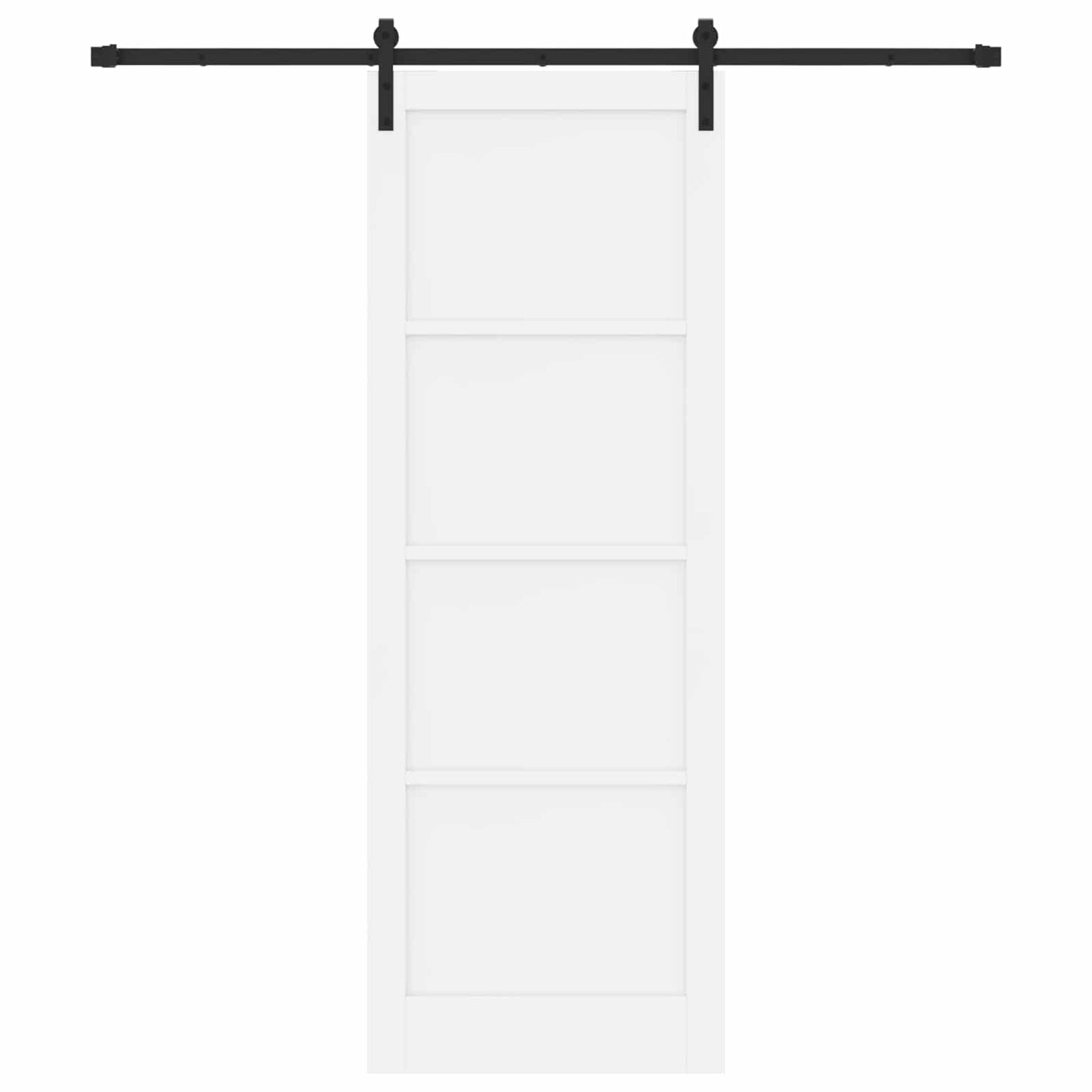 Skydedør Hvid 83 x 232 cm Massivt fyrretræ