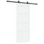 Skydedør Hvid og sort 83 x 202 cm Massivt fyrretræ