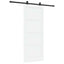 Skydedør Hvid og sort 83 x 202 cm Massivt fyrretræ
