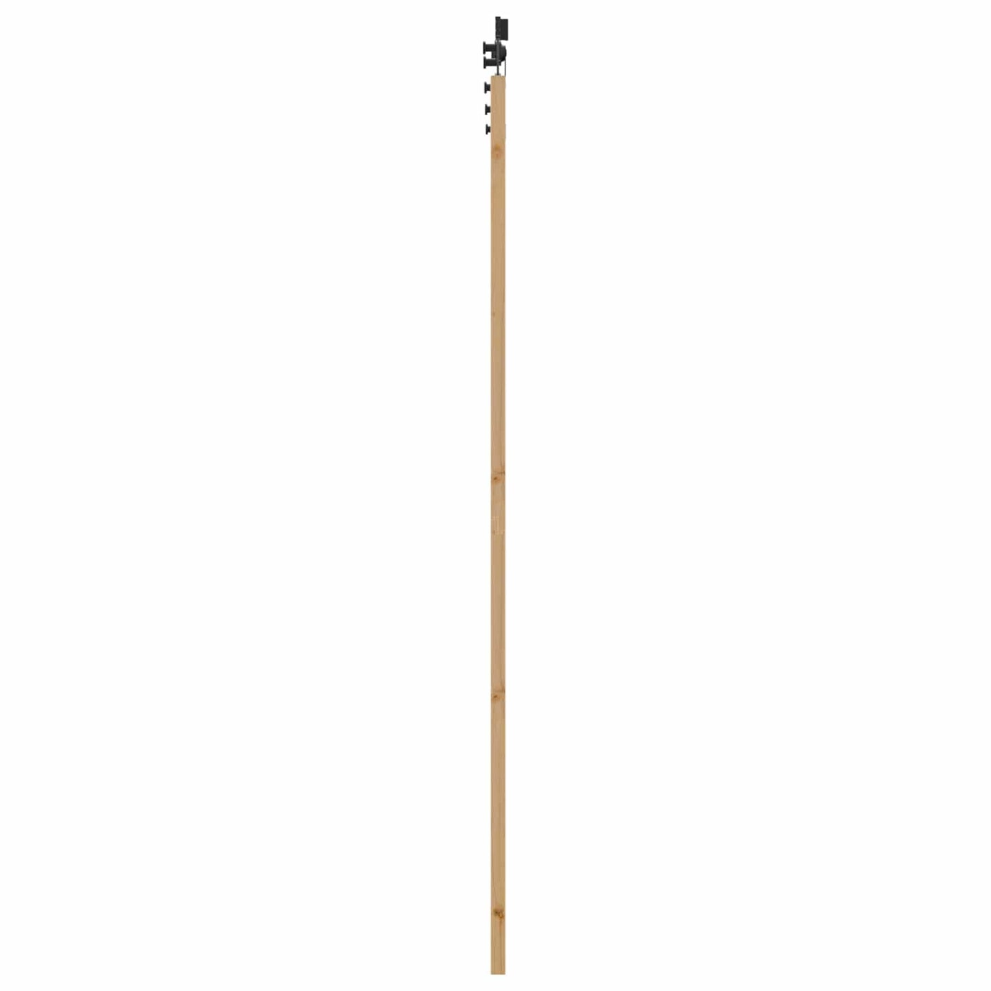 Skydedør Naturfarvet og sort 83 x 232 cm Massivt fyrretræ