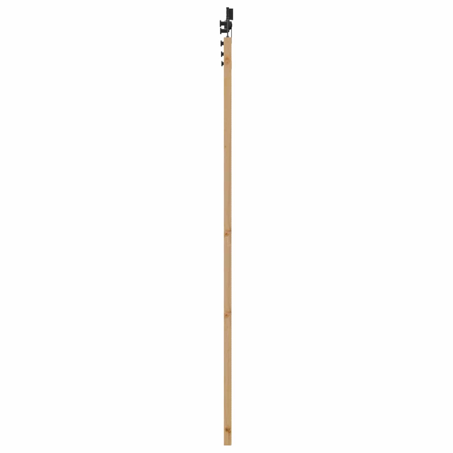 Skydedør Naturfarvet og sort 86 x 198,5 cm Massivt fyrretræ