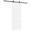 Skydedør Hvid og sort 83 x 202 cm Massivt fyrretræ