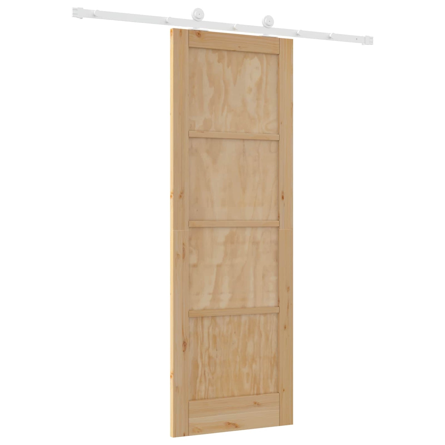 Skydedør Natur og hvid 73,5 x 211 cm Massivt fyrretræ