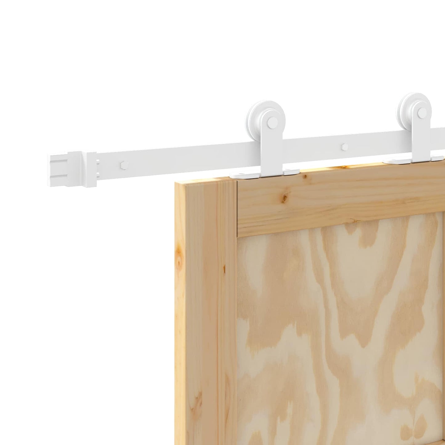 Skydedør Natur og hvid 83 x 232 cm Massivt fyrretræ