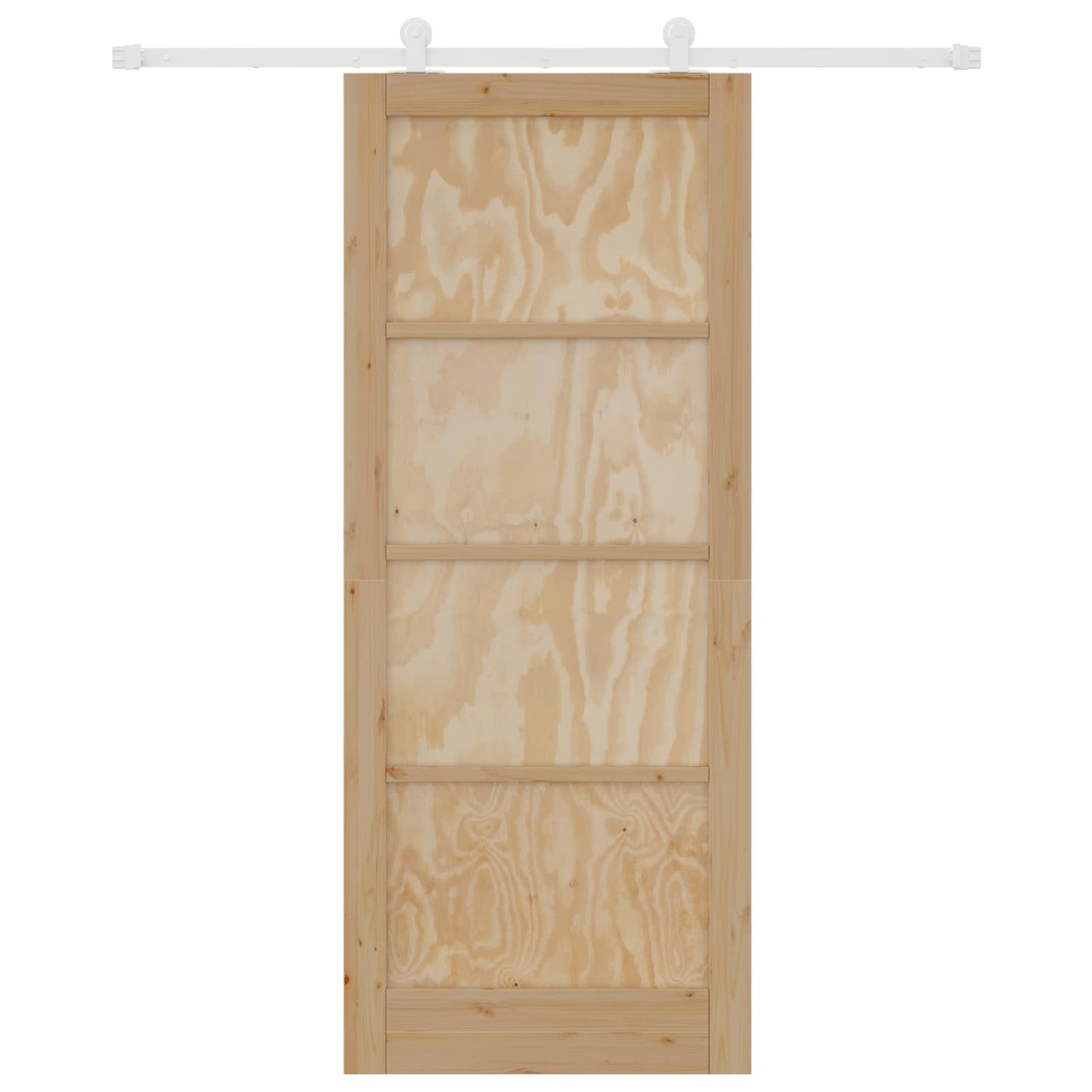 Skydedør Natur og hvid 86 x 211 cm Massivt fyrretræ