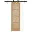 Skydedør ORKDAL Naturfarvet 61 x 198,5 cm Massivt fyrretræ