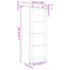 Skydedør ORKDAL Hvid 83 x 232 cm Massivt fyrretræ