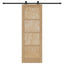 Skydedør ORKDAL Naturfarvet 73,5 x 211 cm Massivt fyrretræ