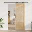 Skydedør ORKDAL Naturfarvet 83 x 232 cm Massivt fyrretræ