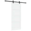 Skydedør Hvid og sort 83 x 202 cm Massivt fyrretræ