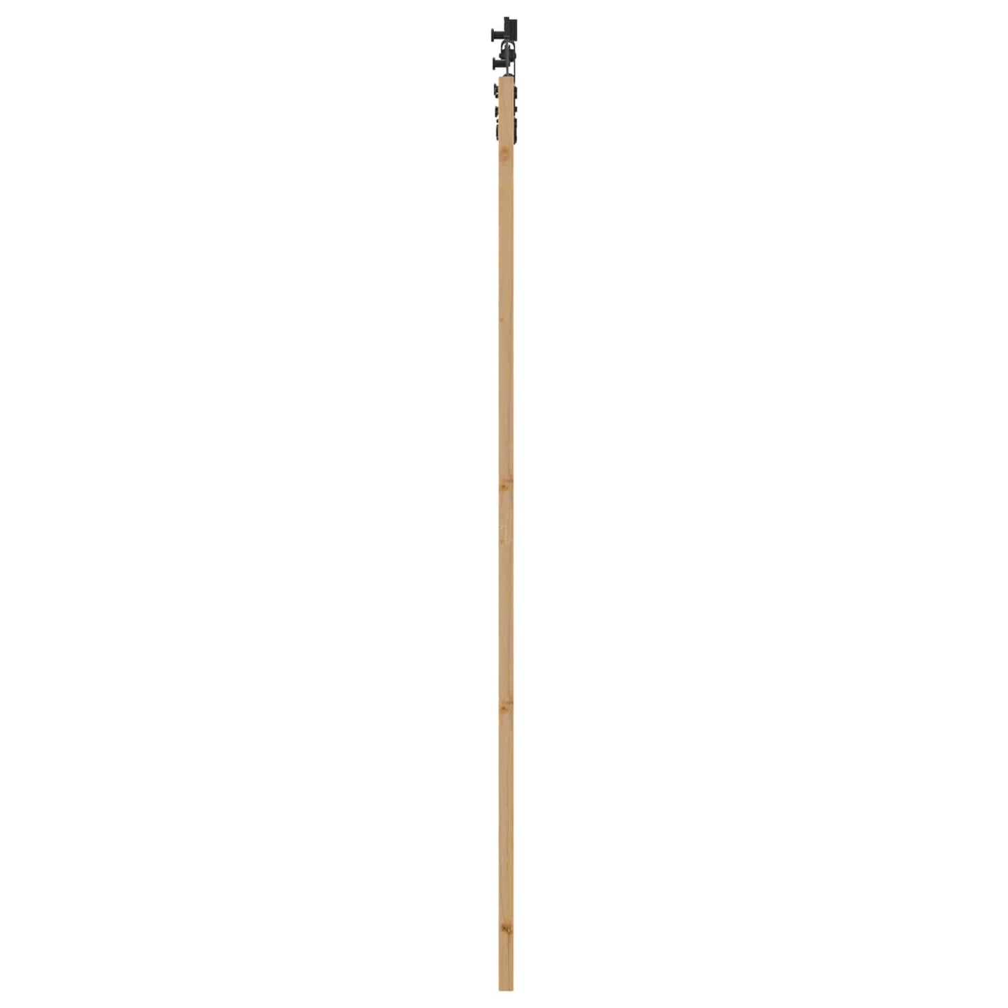 Skydedør Naturfarvet og sort 83 x 232 cm Massivt fyrretræ