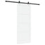 Skydedør Hvid og sort 83 x 202 cm Massivt fyrretræ