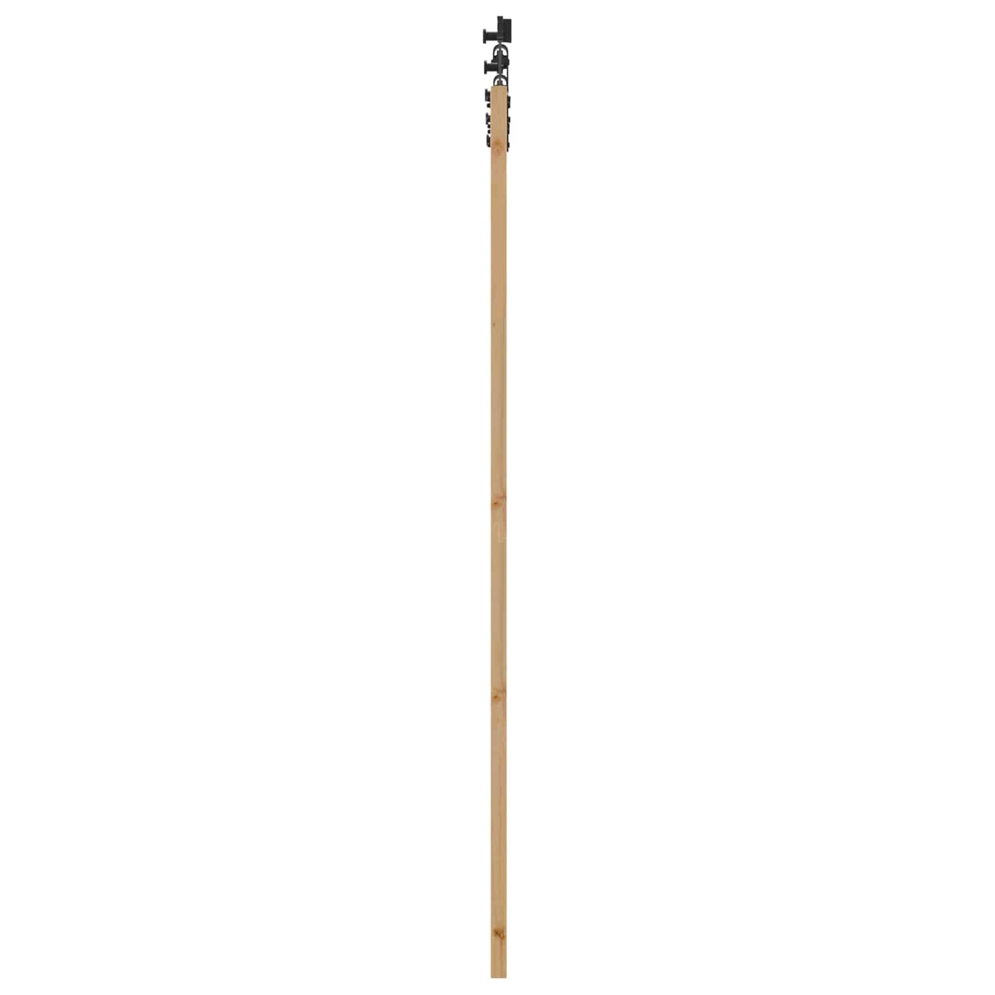 Skydedør Naturfarvet og sort 86 x 211 cm Massivt fyrretræ