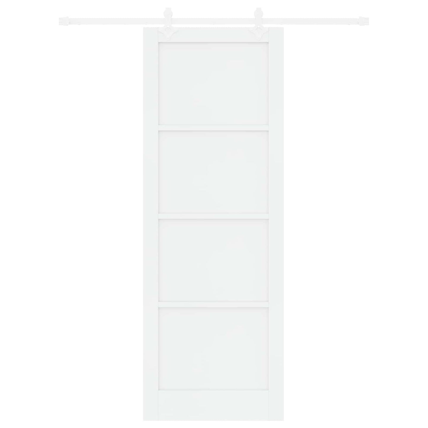 Skydedør Hvid 83 x 232 cm Massivt fyrretræ