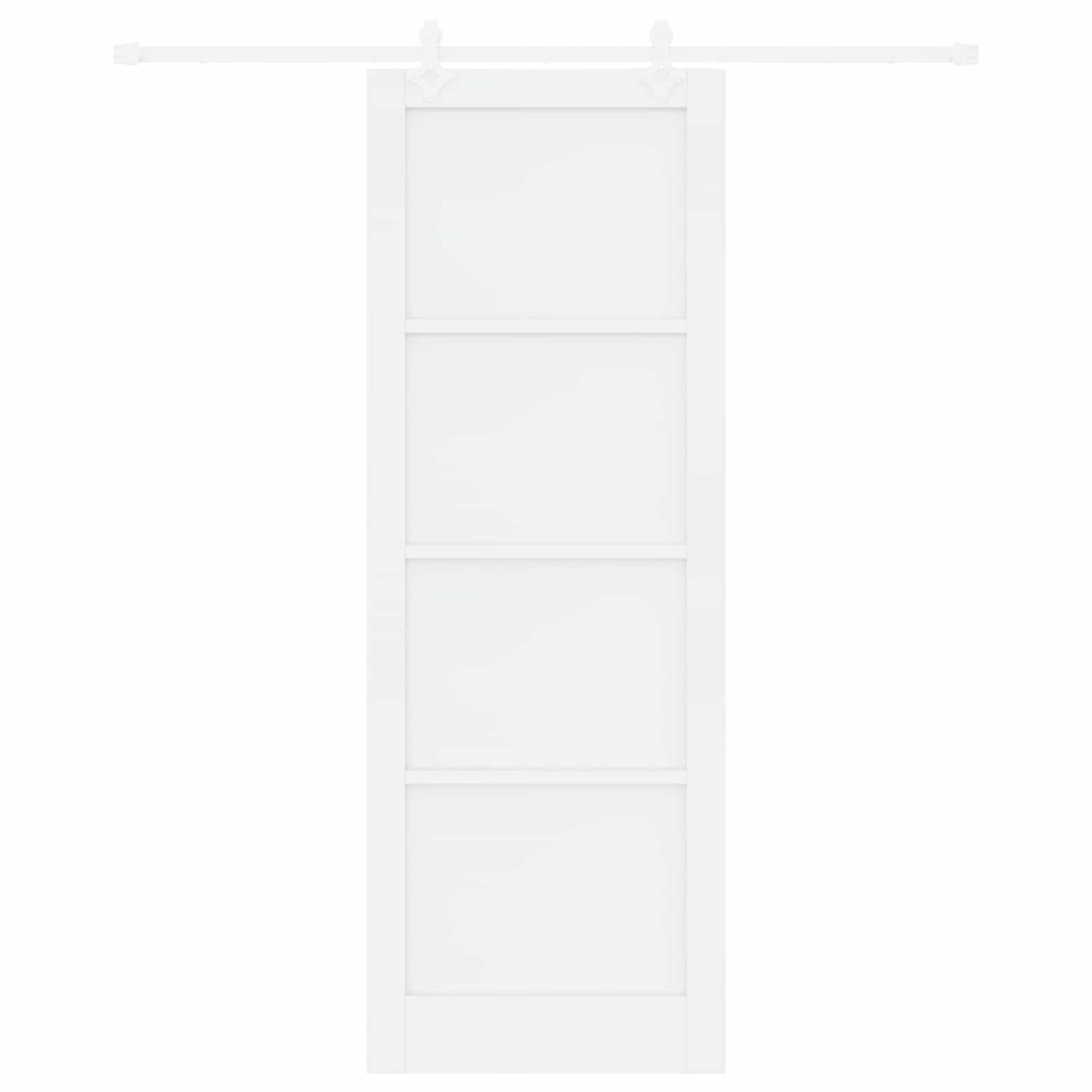 Skydedør Hvid 83 x 232 cm Massivt fyrretræ