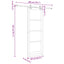 Skydedør Hvid 83 x 232 cm Massivt fyrretræ