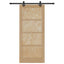Skydedør ORKDAL Naturfarvet 86 x 198,5 cm Massivt fyrretræ