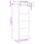 Skydedør ORKDAL Naturfarvet 86 x 211 cm Massivt fyrretræ