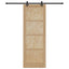 Skydedør ORKDAL Naturfarvet 83 x 232 cm Massivt fyrretræ