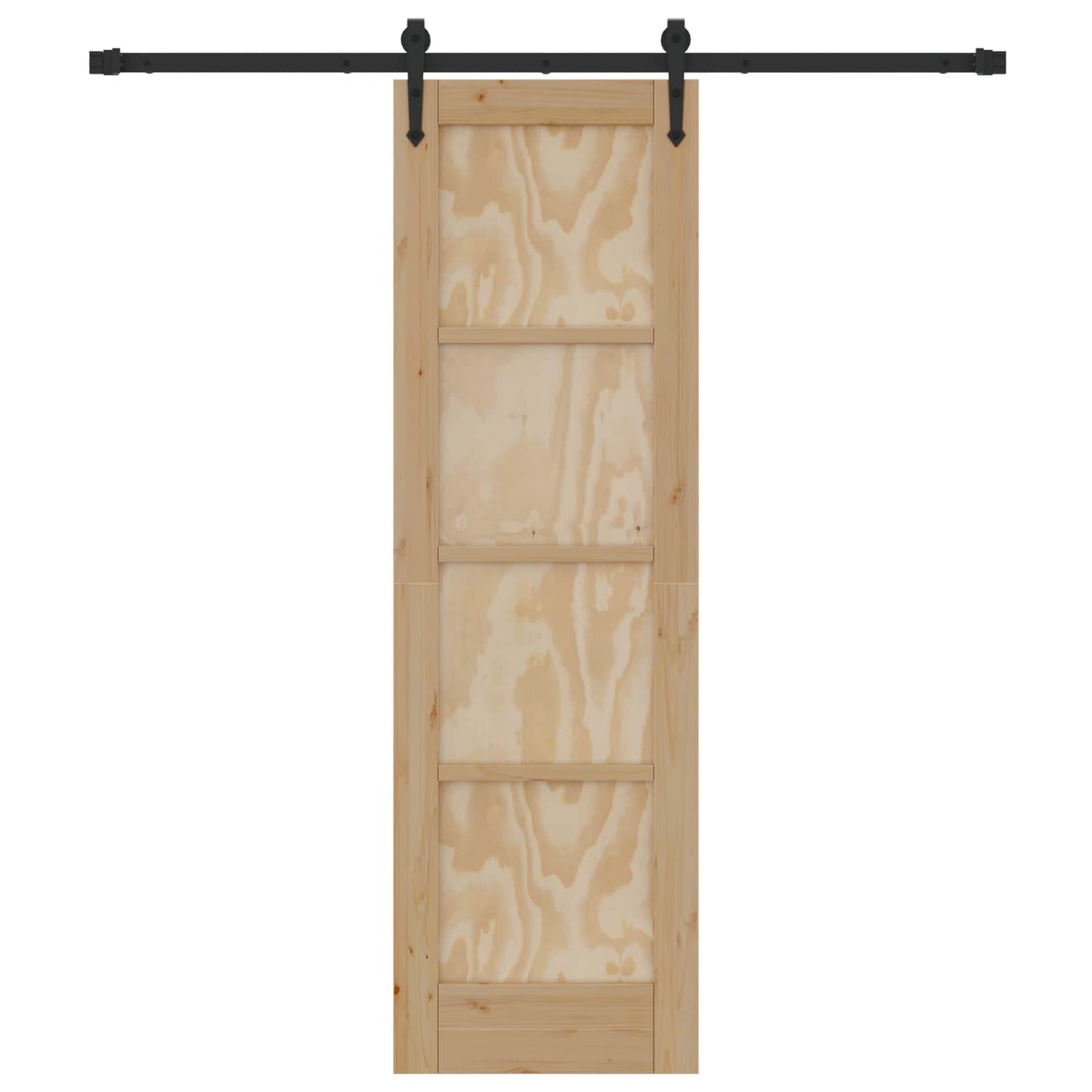 Skydedør ORKDAL Naturfarvet og sort 61 x 198,5 cm