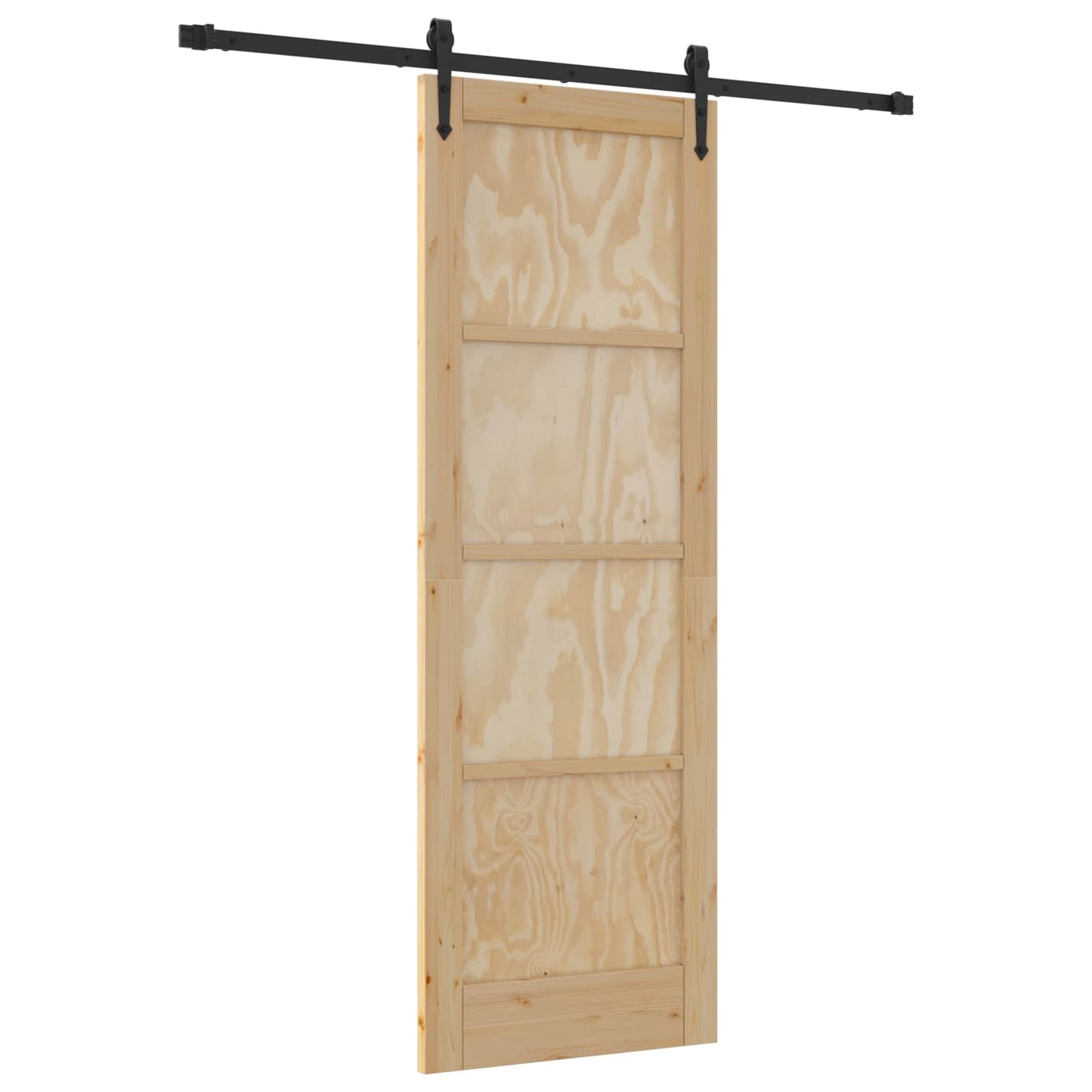 Skydedør ORKDAL Naturfarvet og sort 73,5 x 211 cm
