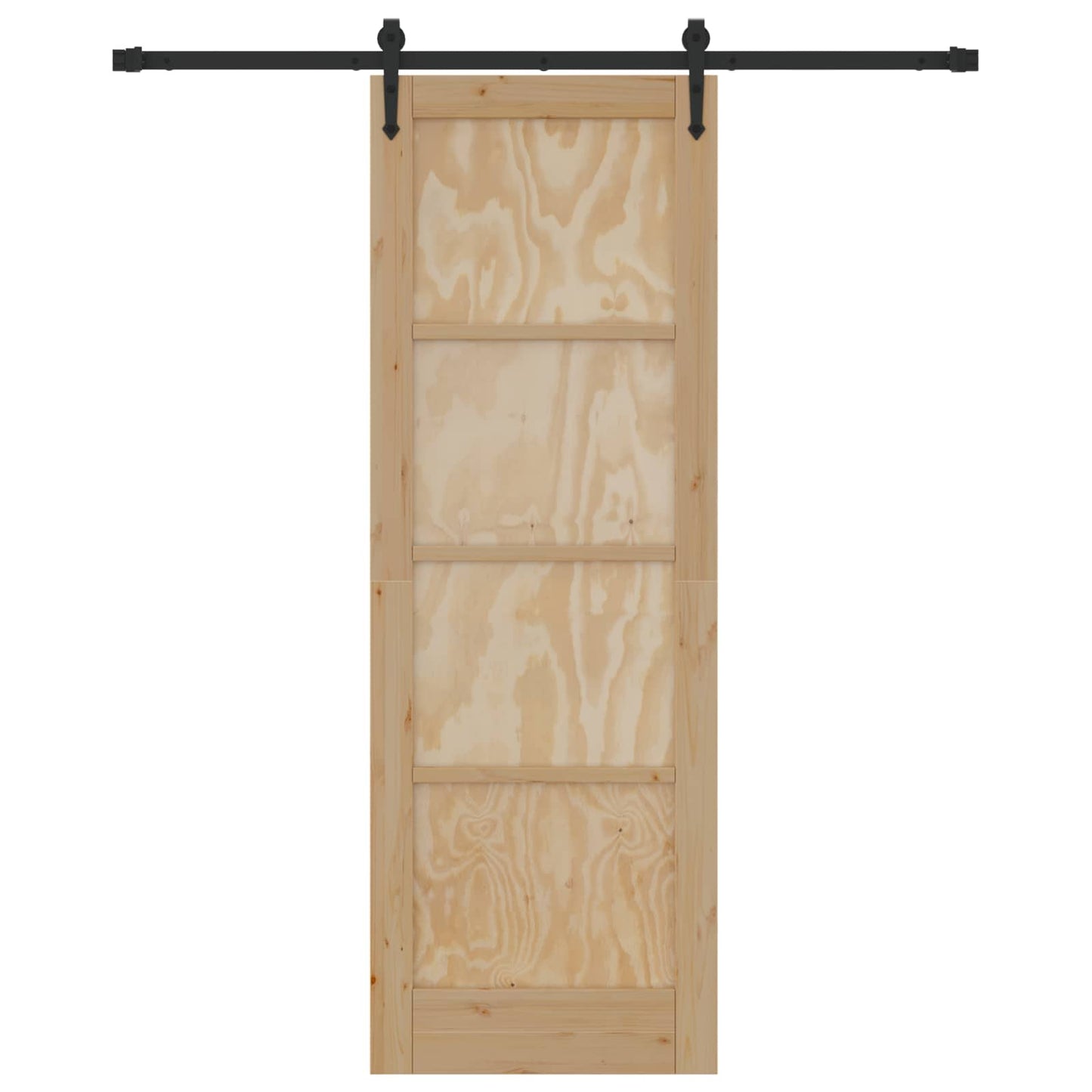 Skydedør ORKDAL Naturfarvet og sort 73,5 x 211 cm