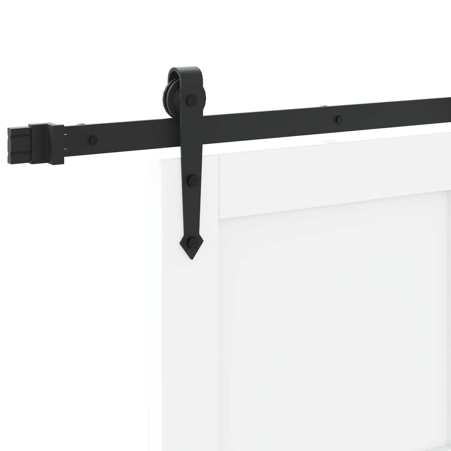 Skydedør ORKDAL Hvid og sort 83 x 202 cm Massivt fyrretræ