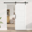Skydedør ORKDAL Hvid og sort 83 x 202 cm Massivt fyrretræ