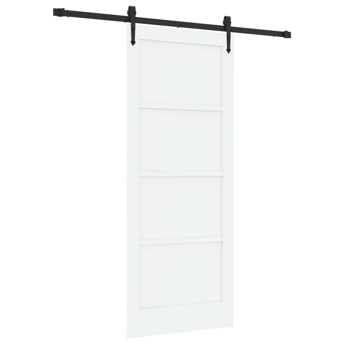 Skydedør ORKDAL Hvid og sort 83 x 202 cm Massivt fyrretræ