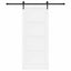Skydedør ORKDAL Hvid og sort 83 x 202 cm Massivt fyrretræ