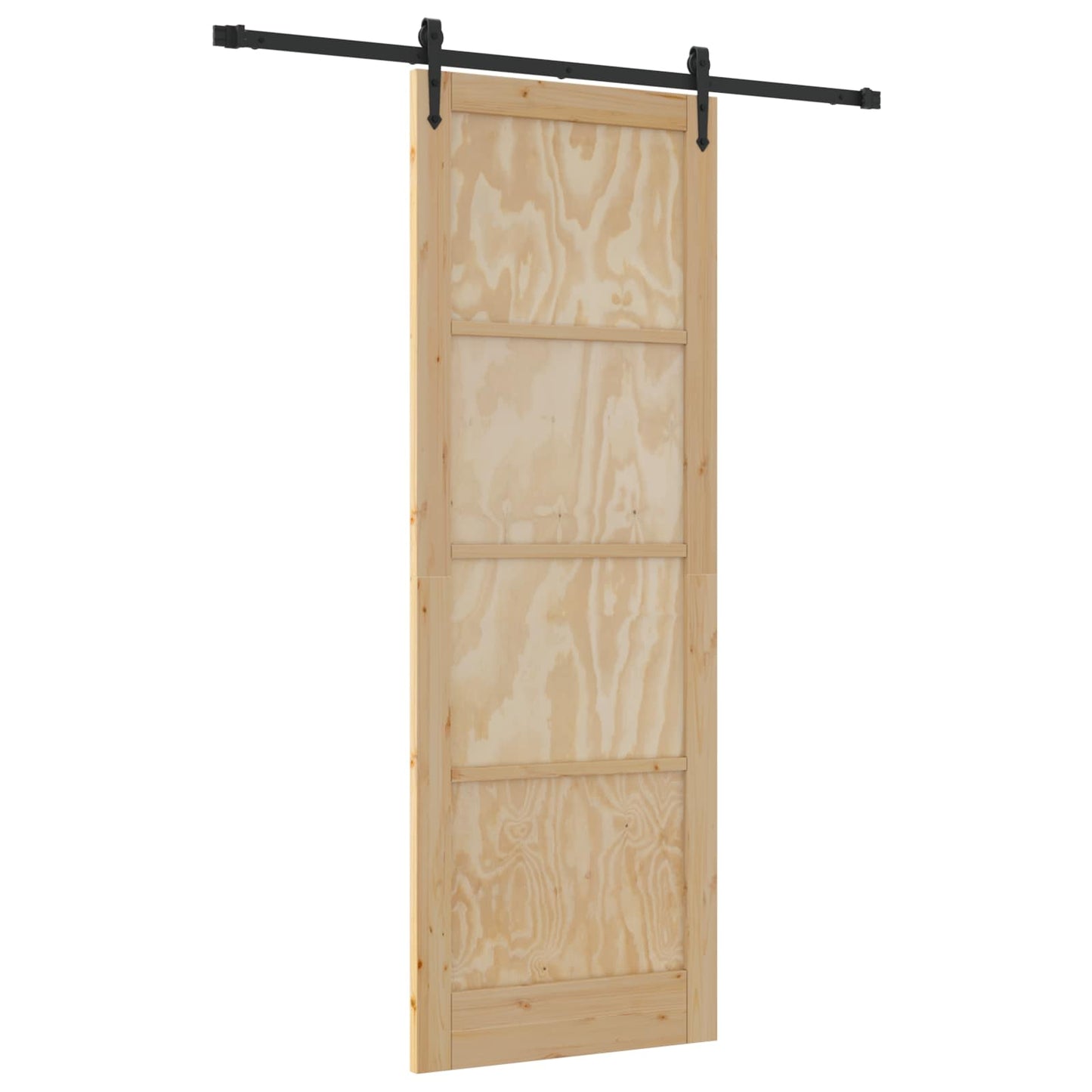 Skydedør ORKDAL Naturfarvet og sort 83 x 232 cm