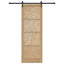 Skydedør ORKDAL Naturfarvet og sort 83 x 232 cm