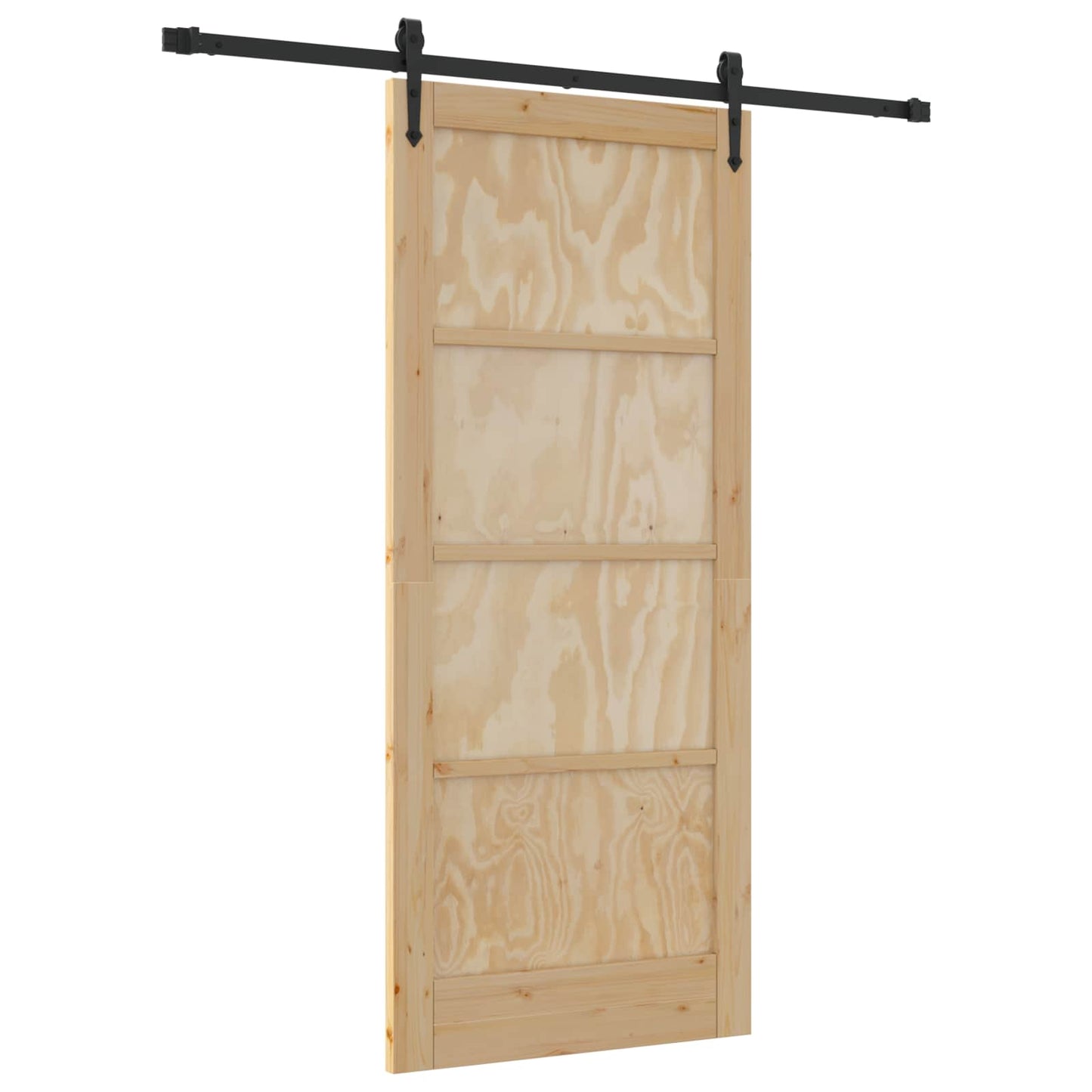 Skydedør ORKDAL Naturfarvet og sort 86 x 198,5 cm