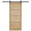 Skydedør ORKDAL Naturfarvet og sort 86 x 198,5 cm