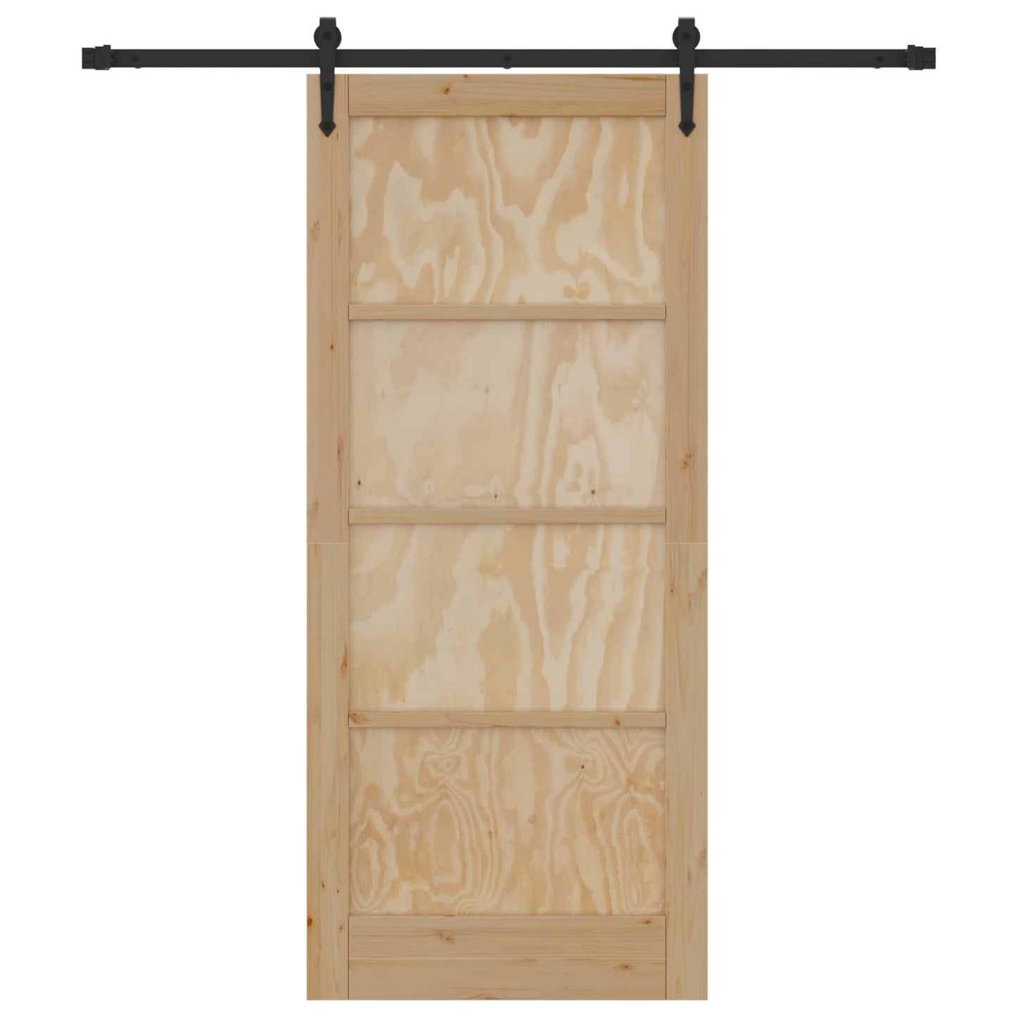 Skydedør ORKDAL Naturfarvet og sort 86 x 198,5 cm