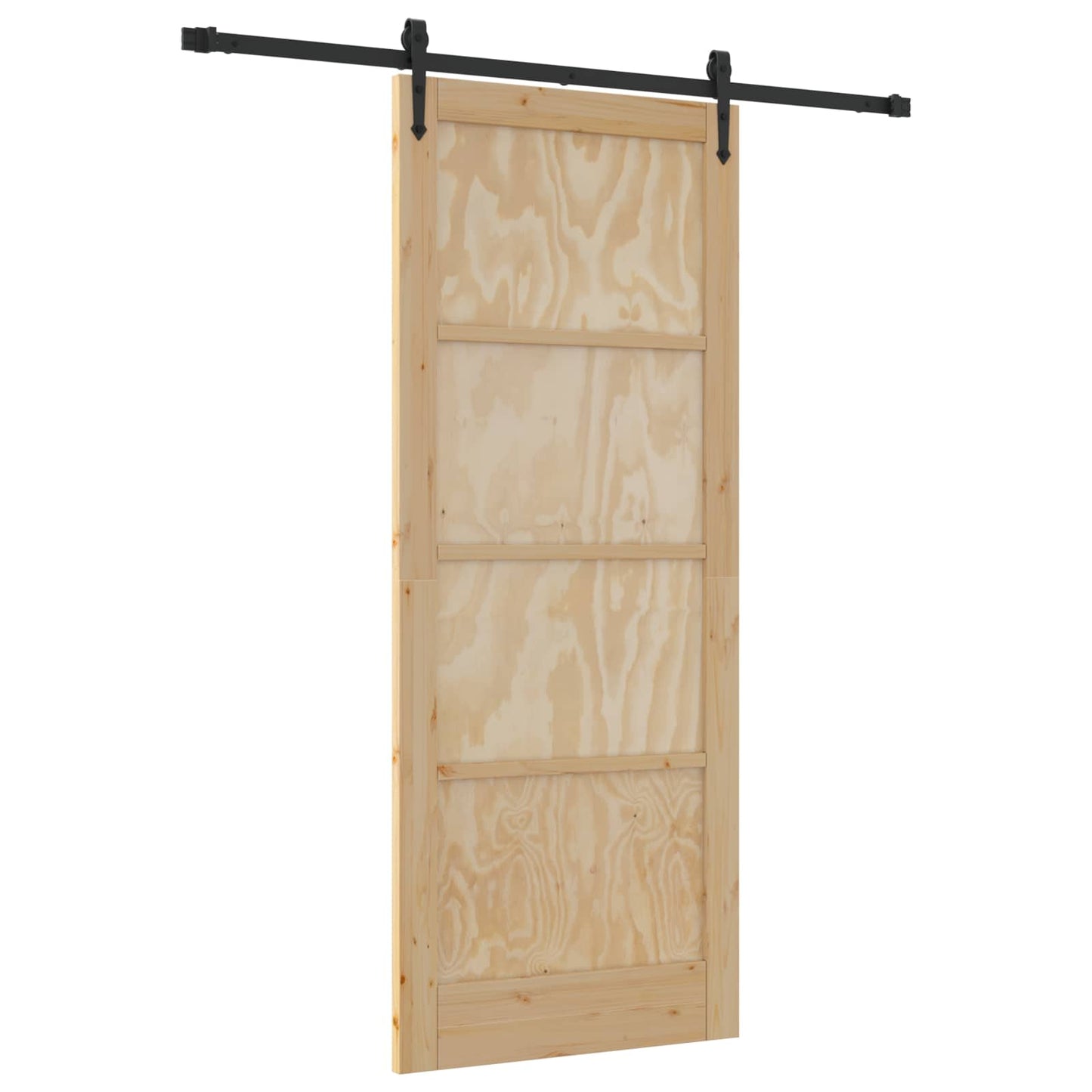 Skydedør ORKDAL Naturfarvet og sort 86 x 211 cm