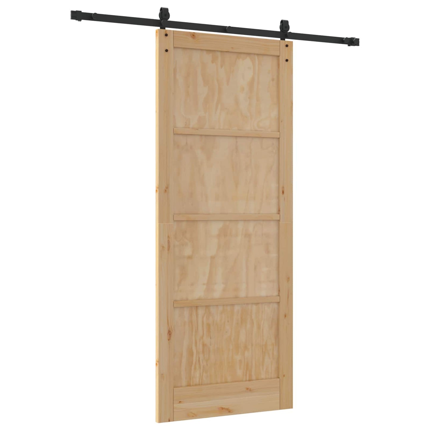 Skydedør ORKDAL Naturfarvet og sort 86 x 211 cm