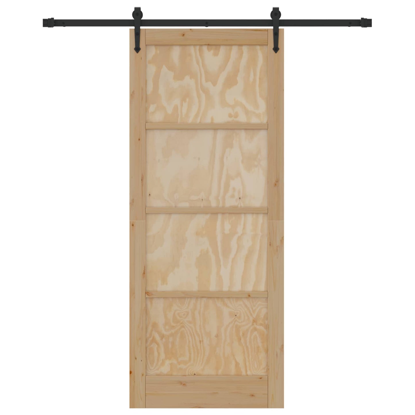 Skydedør ORKDAL Naturfarvet og sort 86 x 211 cm