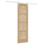 Skydedør ORKDAL Natur og hvid 61 x 198,5 cm Massivt fyrretræ