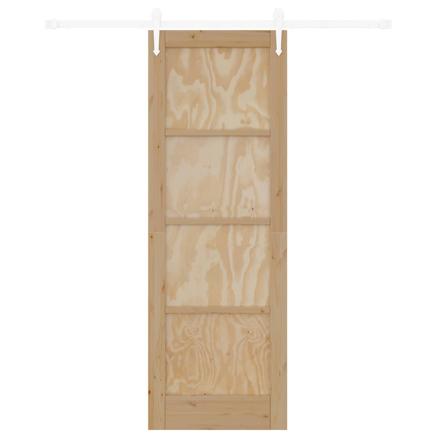 Skydedør ORKDAL Natur og hvid 73,5 x 211 cm Massivt fyrretræ